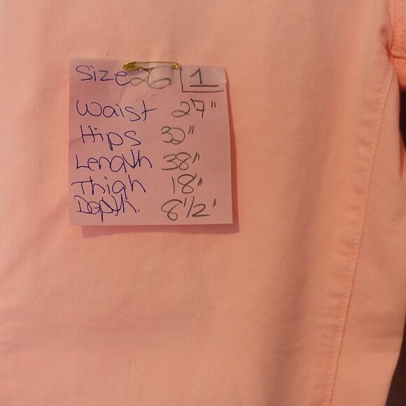 * J.BRAND pink/peach light stretchy Skinny Leg Mid Rise Jeans Final Discou… - Picture 4 of 13